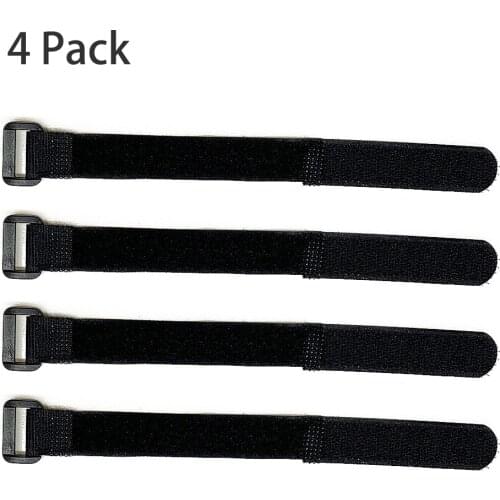 4 Pcs Radiolink RC LiPo Battery Straps Loop Anti-Slip Tie Down 220*20mm 3g for FPV Racing Quad Drones Car 2s-6slipo(Black)
