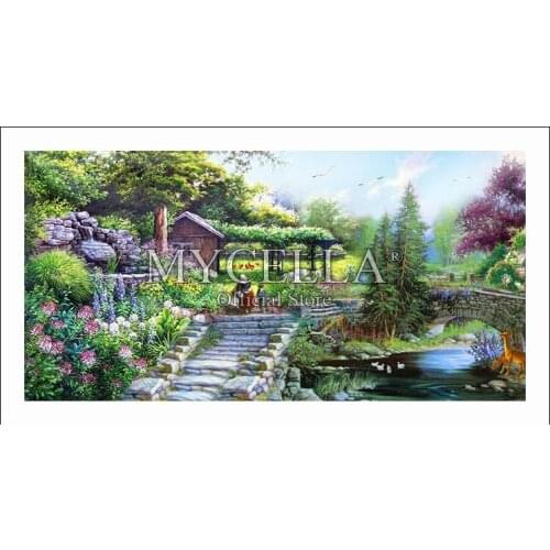 5D Diy Diamond Painting Country Scenery Diamond Embroidery Cross Stitch Mosaic Pattern Full Rhinestone Landscape Gift Home Decor