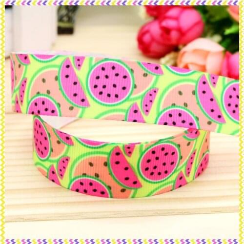7/8'' Free shipping watermelon printed grosgrain ribbon headwear hair bow diy party decoration wholesale OEM 22mm B1117