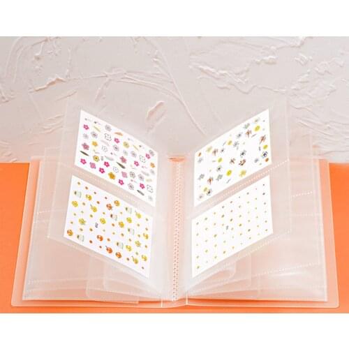 80 slots Nail Sticker Storage Book Nail Water Decals Empty Storage Holder Easy Photo Album Manicure Nail Art Tools