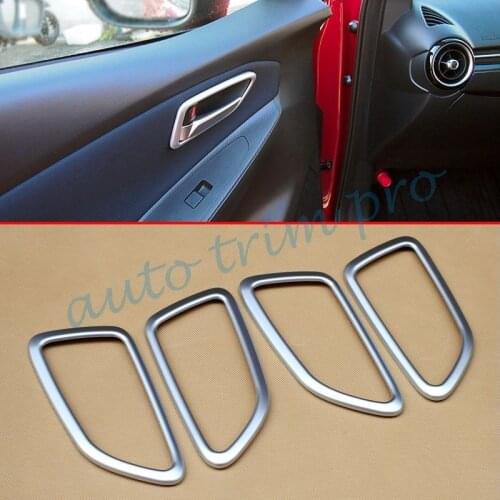ABS Chrome Inner Door Handle Cover Trim Fit For Mazda 2 Demio Accessories 2015 2016 2017 2018 Parts Decoration