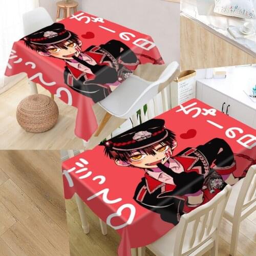 Anime Jibaku Shounen Hanako Kun Tablecloth 3D Oxford Fabric Square/Rectangular New Year Table Cover For Home Gift Decor TV Cover