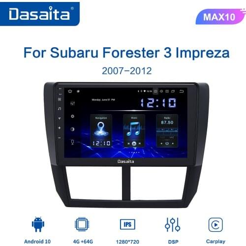 Dasaita for Subaru Forester WRX 2008 2009 202011 2012 Car Android Vehicle Radio 9" IPS Screen BT5.0 MP3 GPS Navigator