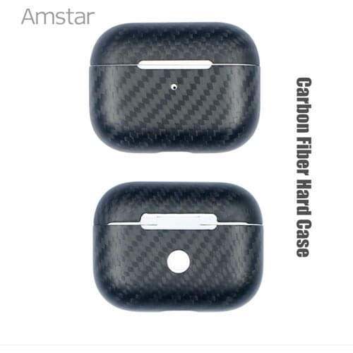 Amstar Genuine Carbon Fiber Case for AirPods Pro Ultra-thin Wireless Headphone Carbon Fiber Cover Case for AirPods 2 3