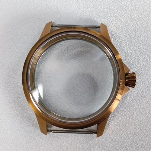45mm Corgeut watch Sterile watch Case Fit ETA 6497/6498 White bezel Hand Winding Movement