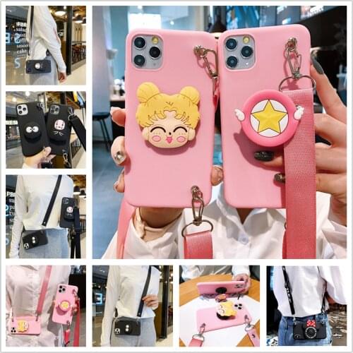 For Xiaomi 8 9 9SE 9Pro 10 Note10 lite F1 5x A1 6x A2 A3 9T Pro Camera Ring Grip Strap Rope Phone Case