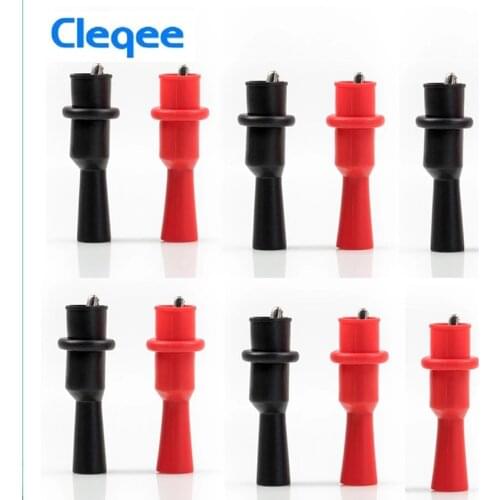 Cleqee P2008 10PCS Insulation Metal Alligator Clips Electric Test Accessories The Tail Can Match the Multimeter Probe