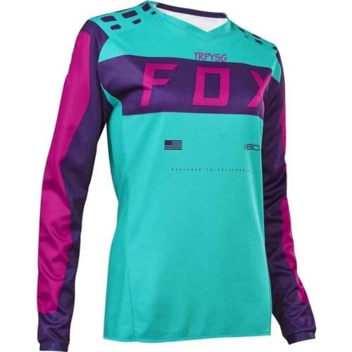 Womens team jersey Mountain maillot Off Road MTB DH Bike cycling Motocross Jersey Breathable Quick Dry jersey ciclismo largo