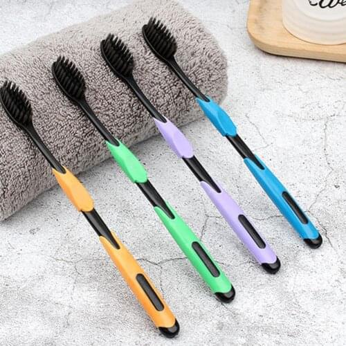 Adult Bamboo Charcoal Soft Bristle Toothbrush Oral Care Teeth Cleaning Tool