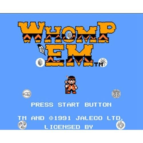 Whomp'Em 60 Pins English Version Game Cartridge for 8 Bit 60pin Game Console Region Free