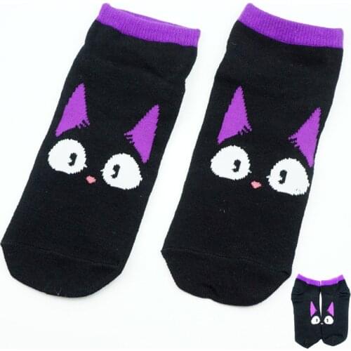 Anime Kikis Delivery Service JiJi Short Socks Cartoon Colorful Tight Cute Fashion Ankle Casual Sock Cosplay Couple Friend Gift