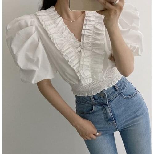 Lady Laixi Short Sleeve Blouses