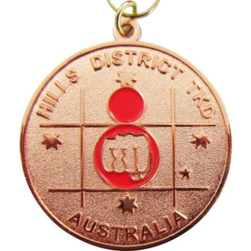 Die Casting Zinc Alloy Soft Enamel Copper Australia Medals for Wholesale k 200154