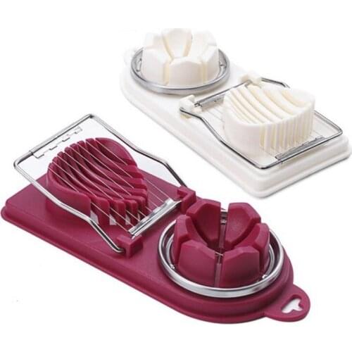 Multi-Function Egg Cutter Stainless Steel 2-in-1 Eggs Cutting Device Cheese Kiwi Banana Luncheon Meat Slicer Kitchen Tools