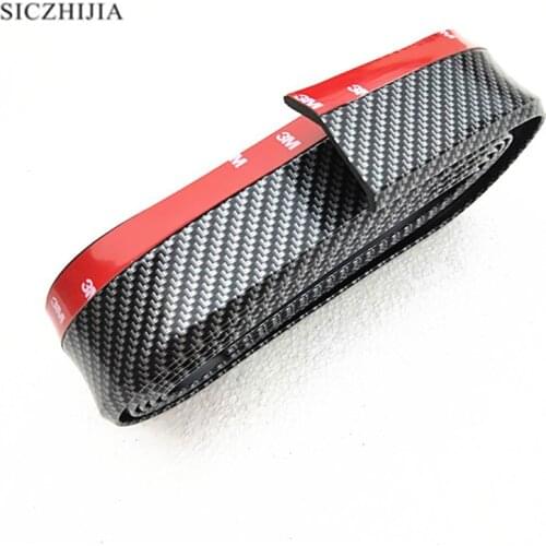 2.5 m sticker carbon fiber rubber car front lip bumper spoiler protector for Geely Vision SC7 MK CK Cross Gleagle SC7 Englon