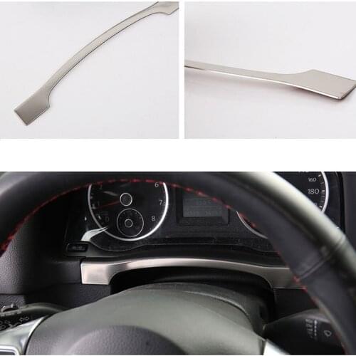 New Auto 1pc Stainless Instrument Panel Dashboard Trim Sticker Cover Frame Decoration Fit For VW Tiguan 2010-2015 Car styling