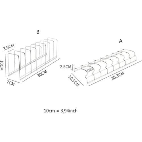 P82C Kitchen Organizer Stainless Steel Dish Bowl Rack Drying Shelf Utensil Cutlery
