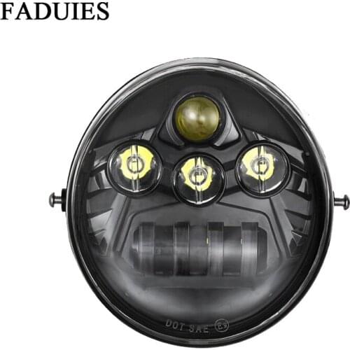 FADUIES For V Rod VRSCF VRSC VRSCR 2002-2017 60W Vrod LED Front Headlight HI/Low Beam Motorcycle Headlamp