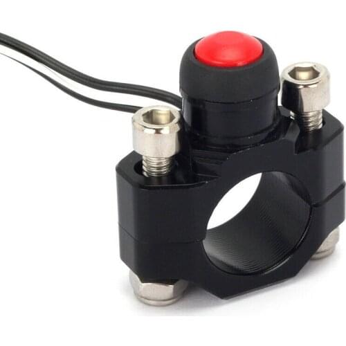 Universal CNC Rotating Bar Clamp & Start Stop Kill Switch Button Accessories For Motocross Scooter ATV