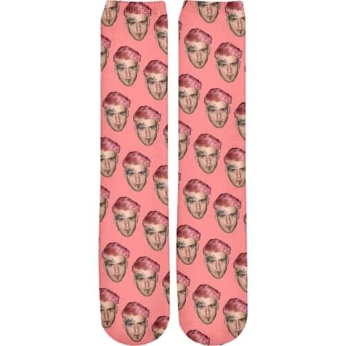Plstar Cosmos Lil Peep character Harajuku Graffiti Puzzle New Style 3d Print Men Women Funny socks 3D High Socks Men Women high
