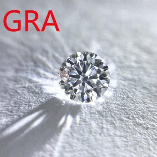 Real 100% Loose Moissanite Stone 0.6ct 5.5mm VVS1 D Color Round Cut For Jewelry With GRA Certificate