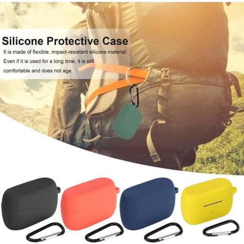 Silicone Case Protective Cover with Carabiner for Elite 85T earphone case headphone case earphone accessories Wireless Earbud