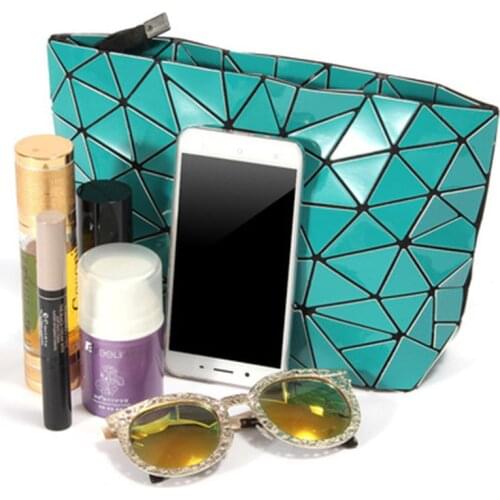 MS3116 Japanese same style folding geometric chain female bag shoulder messenger bag Lingge Korean fashion patent leather bag