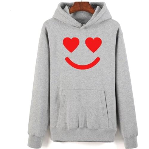 Smile Face Couples Hoodies Cute Fashion Casual Loose Hoodie Men Women Cotton Comfort Soft Warm Sweatshirts Hoodies Basic Clothes