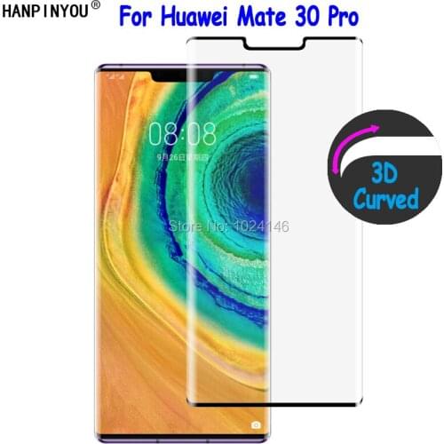 For Huawei Mate 30 Mate30 Pro 30pro 6.53" 9H Ultra Thin 3D Curved Full Cover Front Tempered Glass Film Screen Protector Guard