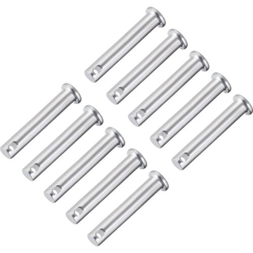 Uxcell Single Hole Clevis Pins,8mm x 45mm Flat Head Zinc-Plating Steel 10 Pcs