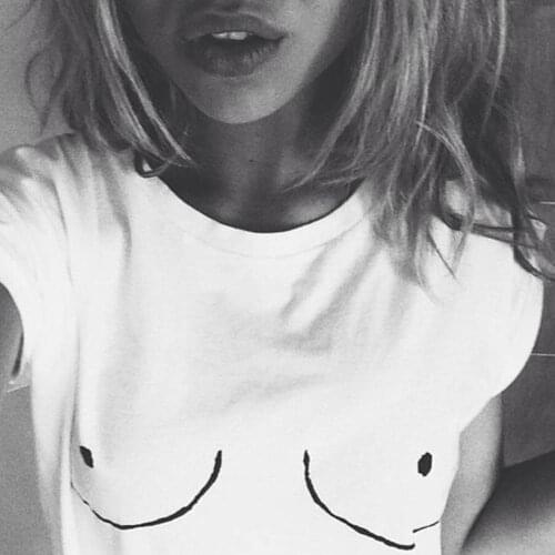 Boob T-shirt Women tshirt feminist casual fashion clothes tops funny graphic grunge style aesthetic shirt Feminina Camiseta tees