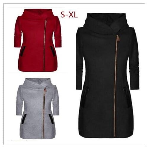 Women Winter Clothes Warm Jacket Side Zipper Hooded Coat Casual Clothing Overcoat Tops Female Coat