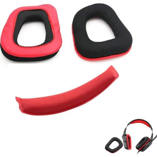 YSAGi 1 pair of replacement foam headband ear pad earmuffs for Logitech G930 G430 F450 earphone repair parts