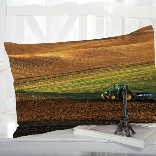 1pc Pillow cover Pillow case Luxury Bedding Pillowcase Pillowcovers decorative Customizable size 3D Print Tractor steep hill