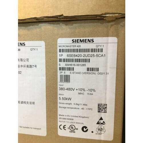 1PC New In Box Siemens 6SE6420-2UD25-5CA1 One year warranty 6SE64202UD255CA1