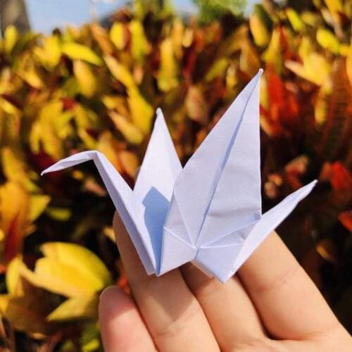 100Pcs 10cm White Premade Origami Paper Cranes Folded Handmade DIY Garlands for Wedding Party Favor Birthday Peace Dove Bird