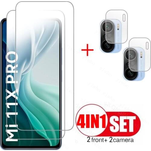 4in 1For Xiaomi Mi 11X Pro Glass Full Screen Protective Glass For Xiaomi Mi 11i 11X 11X Pro Flim Glass For Mi 11 Lite Camera Len