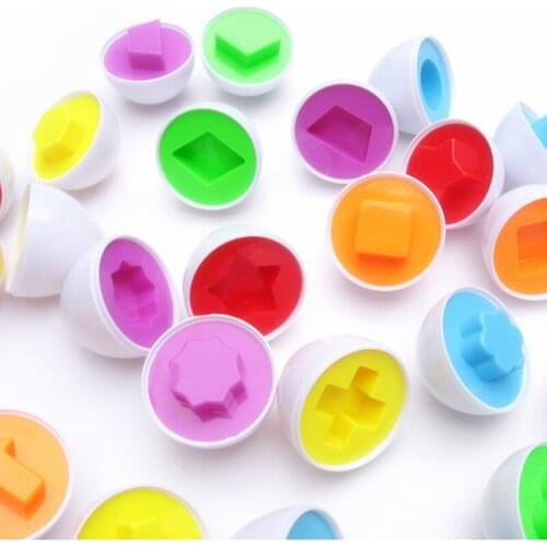 6Pcs Eggs Learning Education Toys Kids Mixed Shape Wise Pretend Puzzle Smart Baby Kid Learning Toys Tool Brain Games