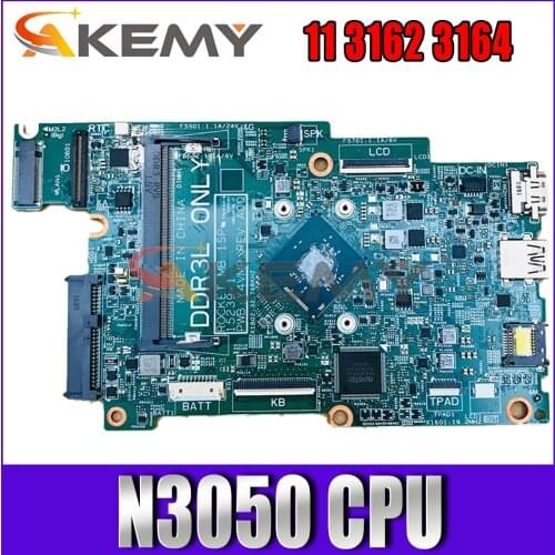 Akemy NEW N3050 CPU FOR Dell Inspiron 11 3162 3164 Laptop Motherboard 15239-1 Y4VMP CN-0P75YT P75YT Mainboard 100% tested