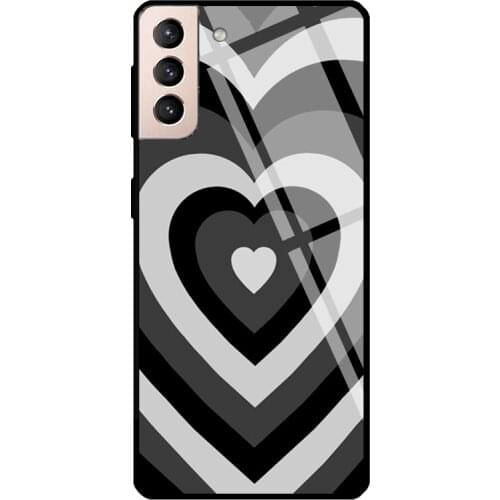 BLACK LOVE TRANCE Tempered Glass Cover For Samsung Galaxy S21 Ultra S20 FE S8 S9 S10 Plus Note 10 20 Case