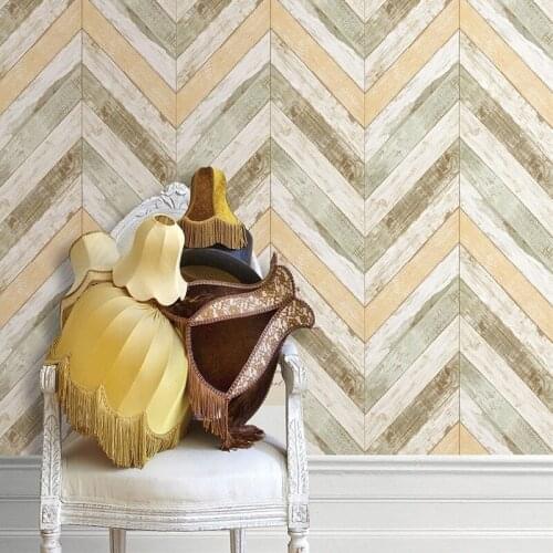 Wooden Herringbone Texture Wall Decoration Sticker Waterproof Wallpaper DIY Living Room Bedroom Kitchen Renovation