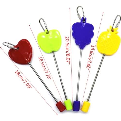 Stainless Steel Meat Food Holder Stick Fruit Skewer Bird Treating Tool Parrot Toy
