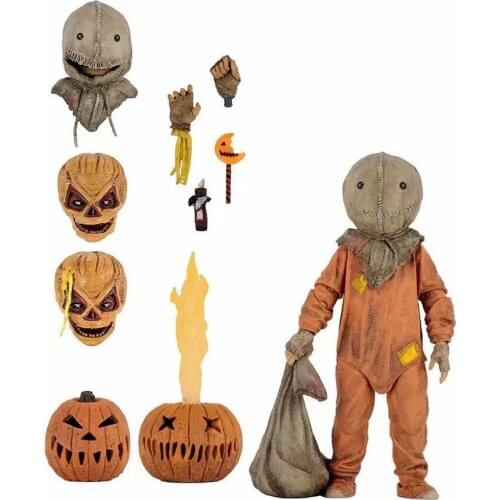 2021 18cm Trick 'R Treat Trick R Treat Halloween Sam Pumpkin man action figure toys collection Christmas gift doll with box