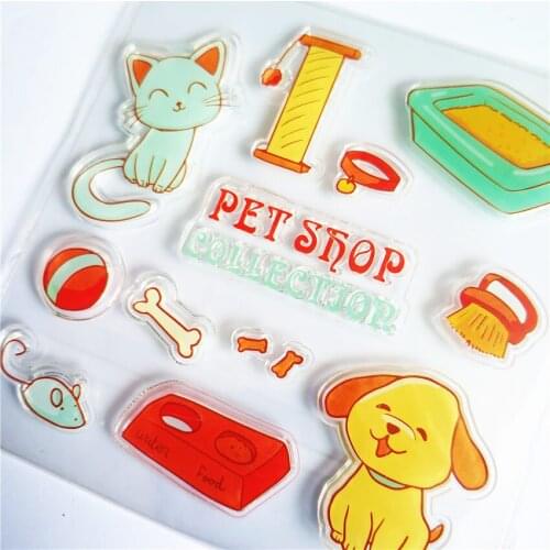 Hot selling Pet supplies transparent clear stamp / silicone seal roller stamp DIY scrapbook album / card production