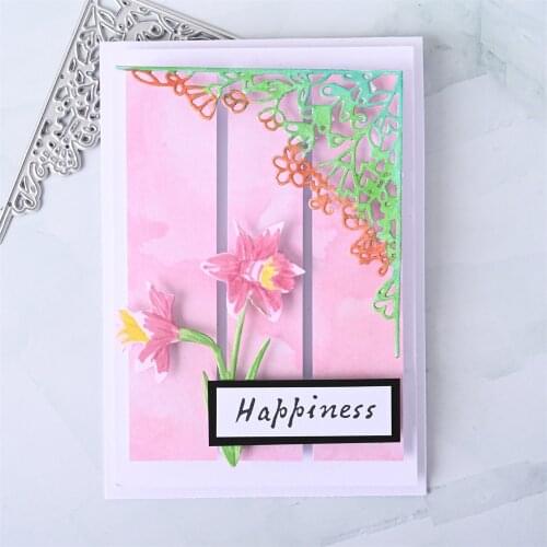 InLoveArts Flower Corner Metal Cutting Dies 2021 New DIY Molds Scrapbooking Paper Making Die Cuts Crafts Decorative Embossing