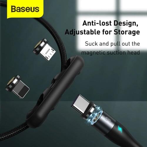 Baseus Magnetic Plug Cable 2A/3A/5A 1M USB C Type C Cable Magnet Micro USB Charging Wire Cord Mobile Phone Univeral Data Cable