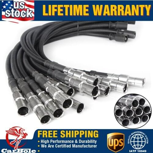 6Packs UF359 Ignition Spark Coils W/Plug Wire Sets For Mercedes-Benz C CL CLK ML