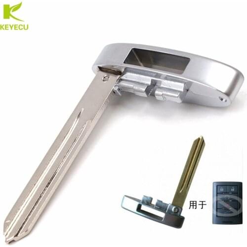 KEYECU 2PCS New Smart Key Remote Emergency Replacement Uncut Blade for Cadillac CTS STS XLR , Chevrolet Corvette