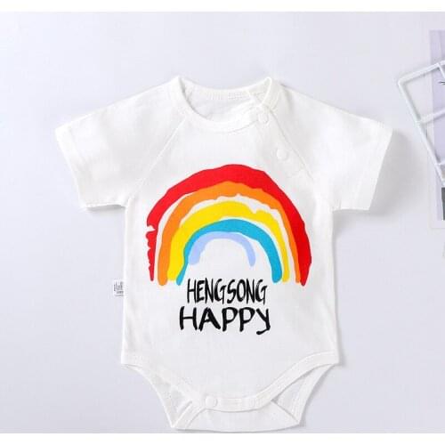 Newborn Baby Summer Rompers 100% Cotton Infant Body Short Sleeve Bodysuits Baby Jumpsuit Cartoon Ropa Bebe Baby Boy Girl Clothes