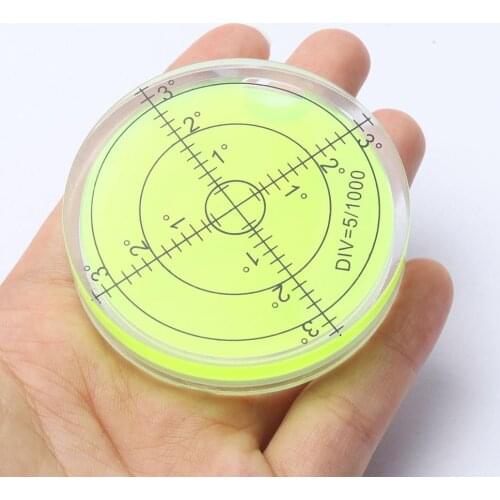 New Green 60x12mm Bullseye Bubble Level Circular Spirit Level Round Bubble Level Measuring Instruments Tool